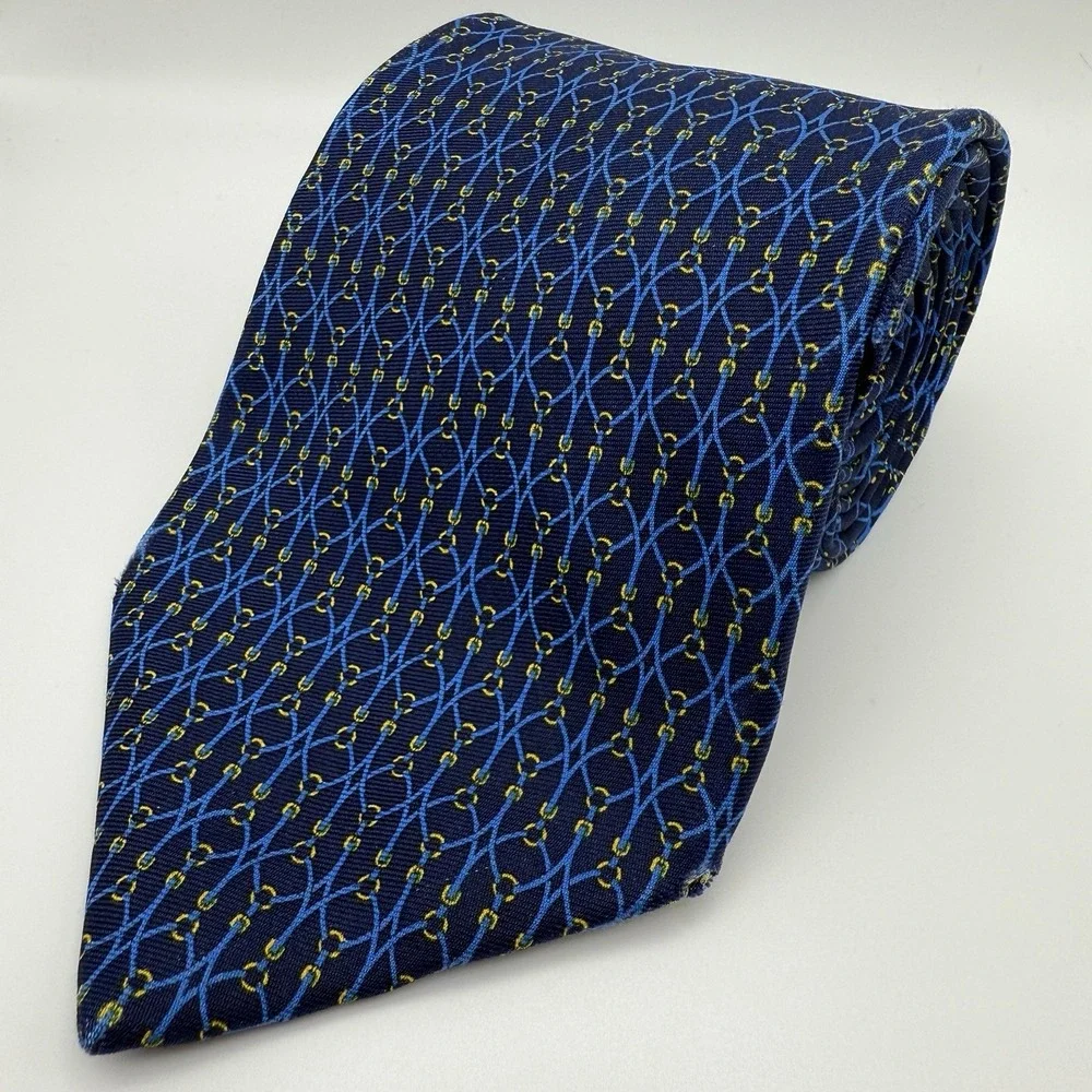 Brooks‎ Brothers Makers and Merchants Silk Blue Men's Neck Tie USA